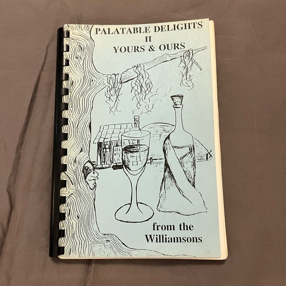 Palatable Delights II‎ Yours & Ours Williamsons Vintage Spiral Cookbook Blue
